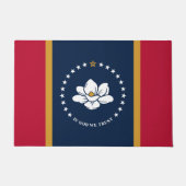Door Mat with Flag of Mississippi State, USA ドアマット (正面)