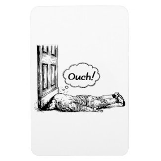 Door Slam Disaster “Ouch!” Comic Illustration マグネット