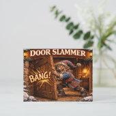 Door Slammer Icelandic Yule Lad  ポストカード (スタンド正面)