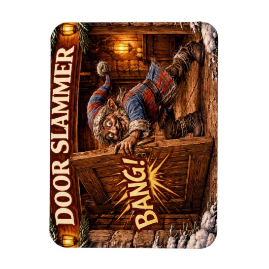 Door Slammer Icelandic Yule Lad  マグネット (縦)