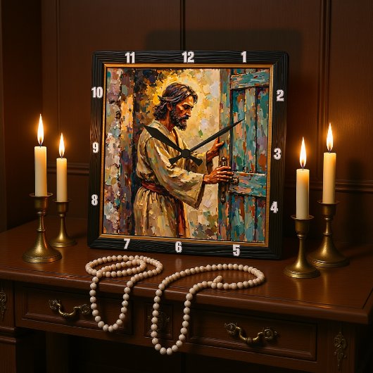 Door to Grace: A Timeless Call スクエア壁時計