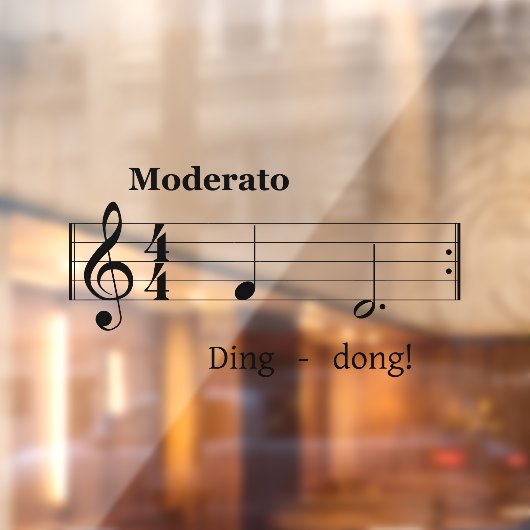 Doorbellサウンドのミュージックスコアユーモアのあるへようこそ ウィンドウサイン (シート2)