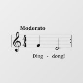 Doorbellサウンドのミュージックスコアユーモアのあるへようこそ ウィンドウサイン (シート)