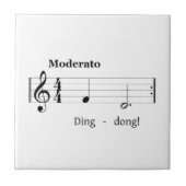Doorbellサウンドのミュージックスコアユーモアのあるへようこそ タイル (正面)