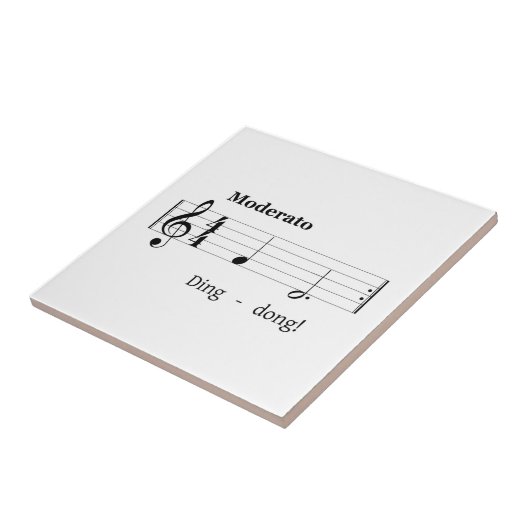 Doorbellサウンドのミュージックスコアユーモアのあるへようこそ タイル (側面)