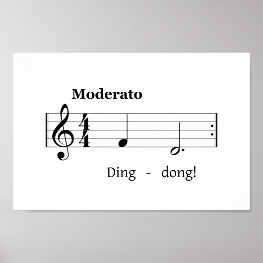 Doorbellサウンドのミュージックスコアユーモアのあるへようこそ ポスター (正面)