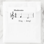 Doorbellサウンドのミュージックスコアユーモアのあるへようこそ 長方形シール (バッグ)