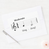 Doorbellサウンドのミュージックスコアユーモアのあるへようこそ 長方形シール (封筒)