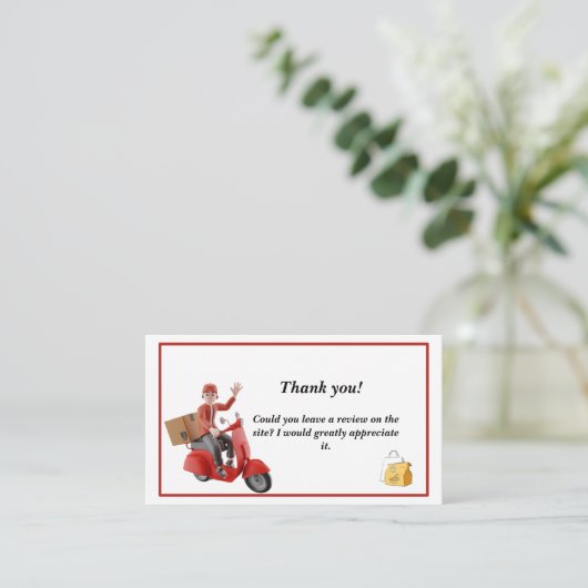 Doordash Delivery Driver Thank you 名刺 (スタンド正面)