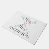 Doormatパーソナライズな氏および夫人 ドアマット (アングル)