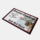 Doormat – クリスマスシルキかわいらしヤギ ドアマット (アングル)