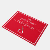 Doormat – レイクハウスレッド ドアマット (アングル)