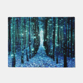 Doormat :魔法の森ターコイズティール(緑がかった色) ドアマット (正面)