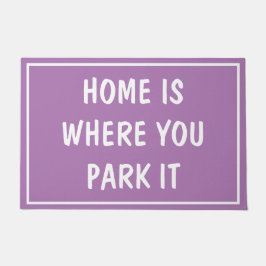 DOORMAT - HOMEはIT薄紫を駐車する場所 ドアマット