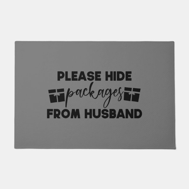 Doormat - Please Hide Packages From Husband ドアマット (正面)