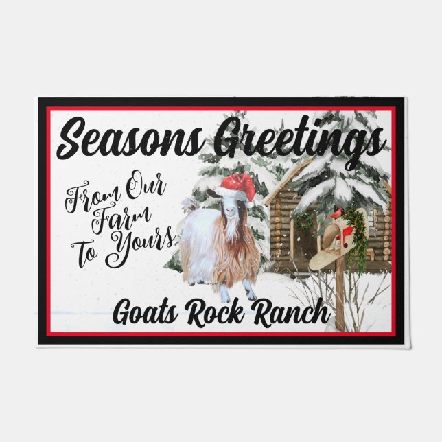 Doormat - Silky Fainting Goat Maggie ドアマット (正面)