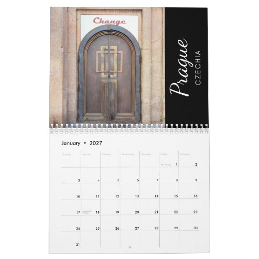 Doors of Europe 2026年 カレンダー (1月 2027)