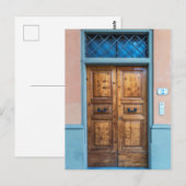Doors of Florence Italy|グランドウッドドアフォト ポストカード (正面/裏面)