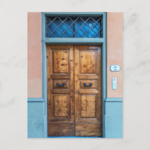 Doors of Florence Italy グランドウッドドアフォト ポストカード
