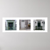 Doors of Nantucket, Massachusetts Triptych ポスター (正面)