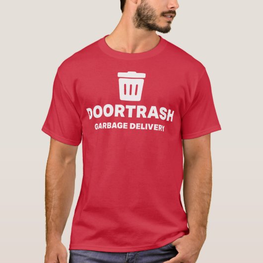 DoorTrash – ごみ箱の配送 Tシャツ (正面)