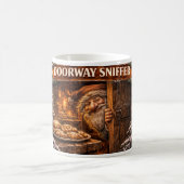 Doorway Sniffer Icelandic Yule Lad コーヒーマグカップ (中央)