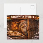 Doorway Sniffer Icelandic Yule Lad ポストカード (正面/裏面)