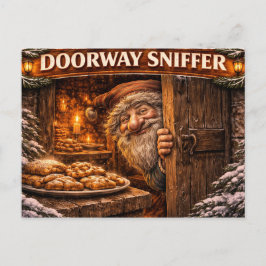 Doorway Sniffer Icelandic Yule Lad ポストカード