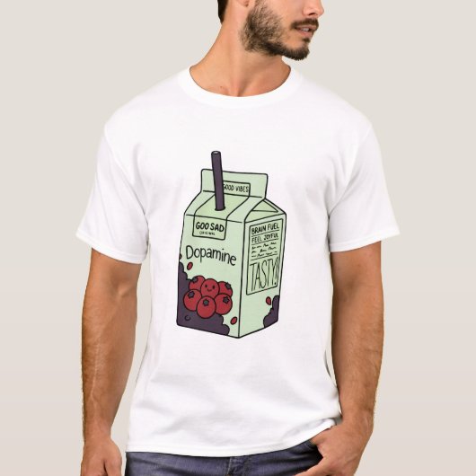 Dopamine Juice Box With Happy Berries Tシャツ (正面)