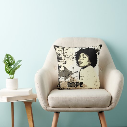DOPE Afro Throw Pillow – Grunge Arrows, Heart  クッション (椅子)