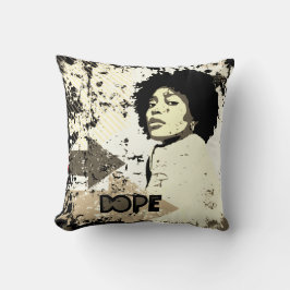 DOPE Afro Throw Pillow – Grunge Arrows, Heart  クッション