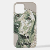 Dope Dog Mosaic Phone Case - Abstract Vibe Pet Art iPhoneケース (裏面)