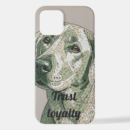 Dope Dog Mosaic Phone Case - Abstract Vibe Pet Art iPhone 12ケース
