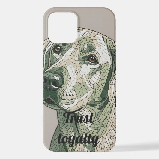 Dope Dog Mosaic Phone Case - Abstract Vibe Pet Art iPhoneケース (裏面)