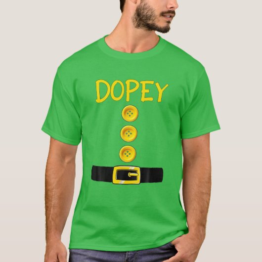 Dopey Dwarf Halloween Costume Color Matching Dopey Tシャツ (正面)