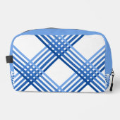 Dopp Kit - Blue Stripes Crossed Diagonally ドップキット (正面)