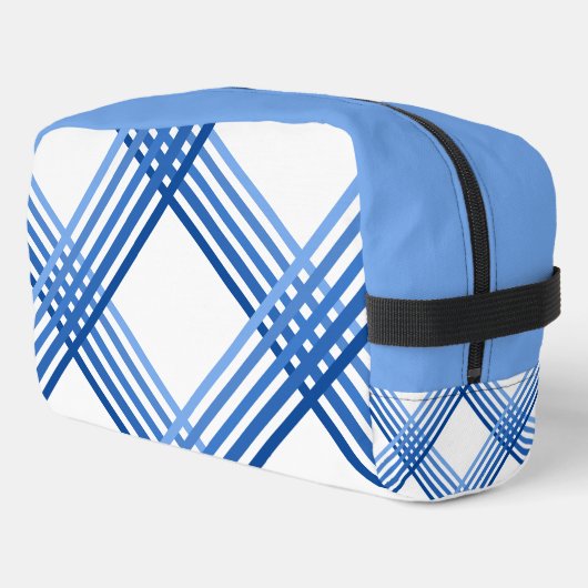 Dopp Kit - Blue Stripes Crossed Diagonally ドップキット (左コーナー)