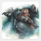 Dora、Bombur、Oinの図 スクエアシール (正面)