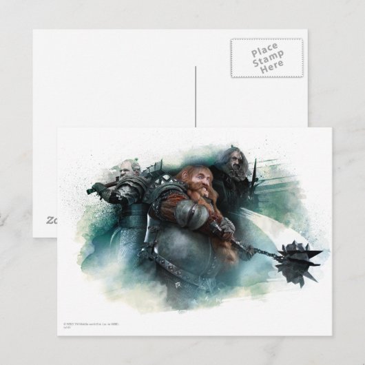 Dora、Bombur、Oinの図 ポストカード (正面/裏面)