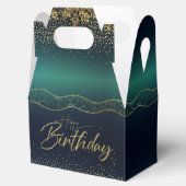 dorado  con turquesa para cumple   フェイバーボックス (オープン)