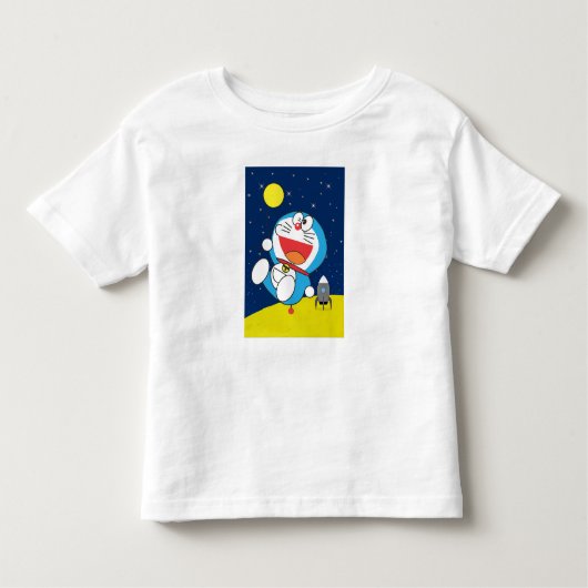 Doraemon at Space Adventure Design  トドラーTシャツ (正面)