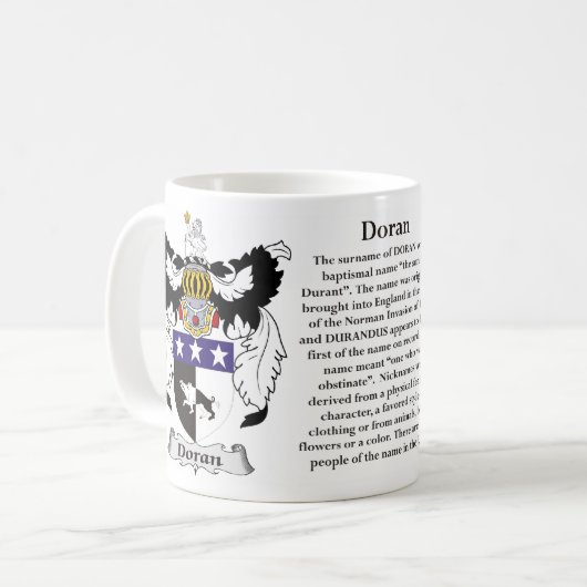 Doran家族の紋章付き外衣 コーヒーマグカップ (正面左)