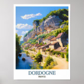 Dordogne France Art - Dordogne Poster - La Roque  ポスター (正面)