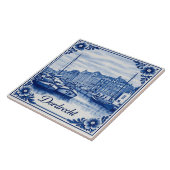 Dordrecht Delft Blue style Ceramic Tile タイル (側面)