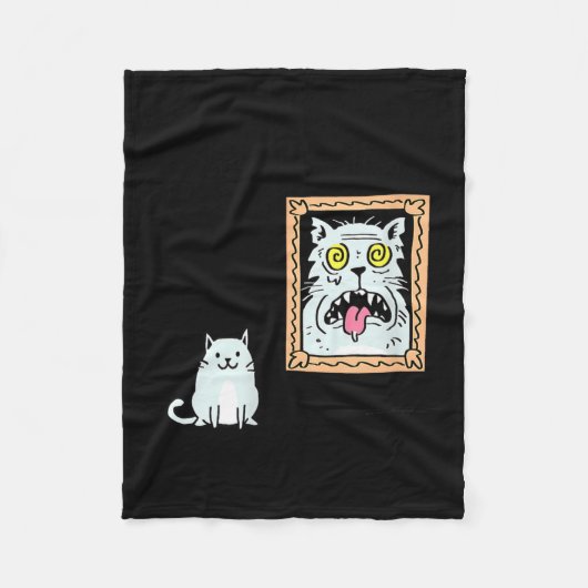 Dorian Gray's Cat Teeshirt From Skunkbear  フリースブランケット (正面)