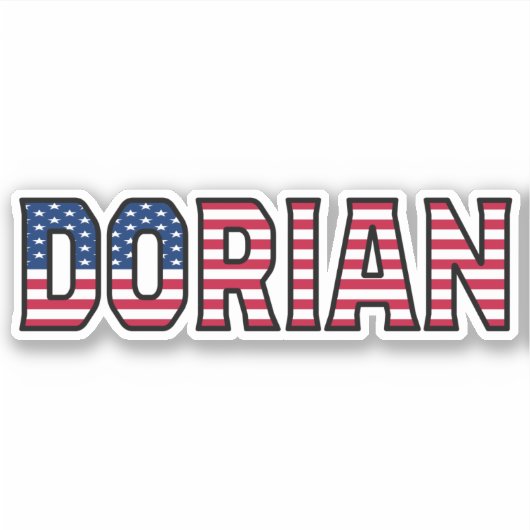 Dorian Name Vorname USA Sticker Stickerset シール (正面)