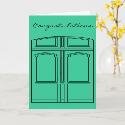 Dorisドアかお祝い カード (黄色い花)