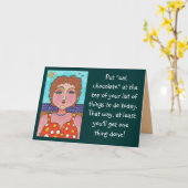 DORIS: "置かれる食べて下さいチョコレート"を…. -挨拶状 カード (黄色い花)