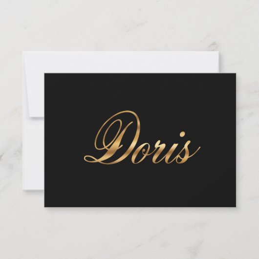 Doris gold Design Lettering Karte カード (正面)