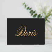 Doris gold Design Lettering Karte カード (スタンド正面)